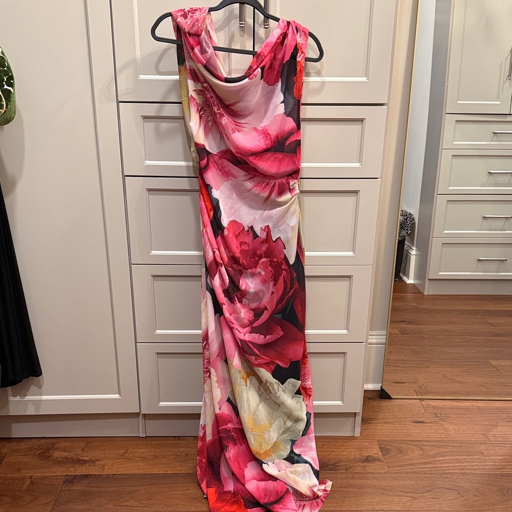 Betsy and Adam Floral Drop Shoulder Dress